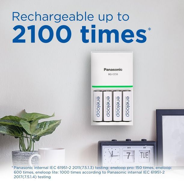 Аккумулятор Eneloop NI-MH AA 2000 мАч, 4 шт, с кейсом для хранения Panasonic RC_BK-3MCDEC4CP фото