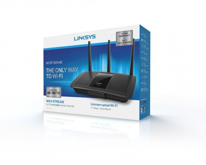 Маршрутизатор Linksys EA7300 Router AC1750, 4xGE LAN, 1xGE WAN, 1xUSB 3.0, 1xUSB 2.0, 3х ext. ant. RC_EA7300-EU фото