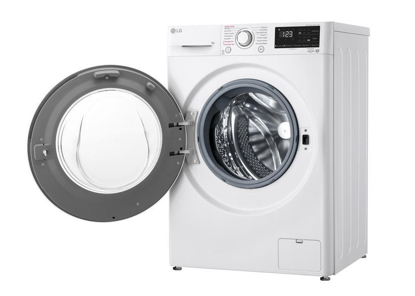 Пральна машина LG фронтальна, 7кг, 1200, A+++, 48см, дисплей, пара, інвертор, білий RC_F2V3HS7WW фото