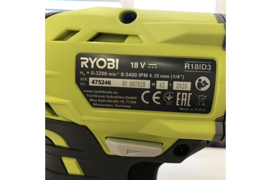 Гайковерт акумуляторний ударний Ryobi R18ID3-0 (без АКБ та зарядного пристрою) HY_000013594 фото
