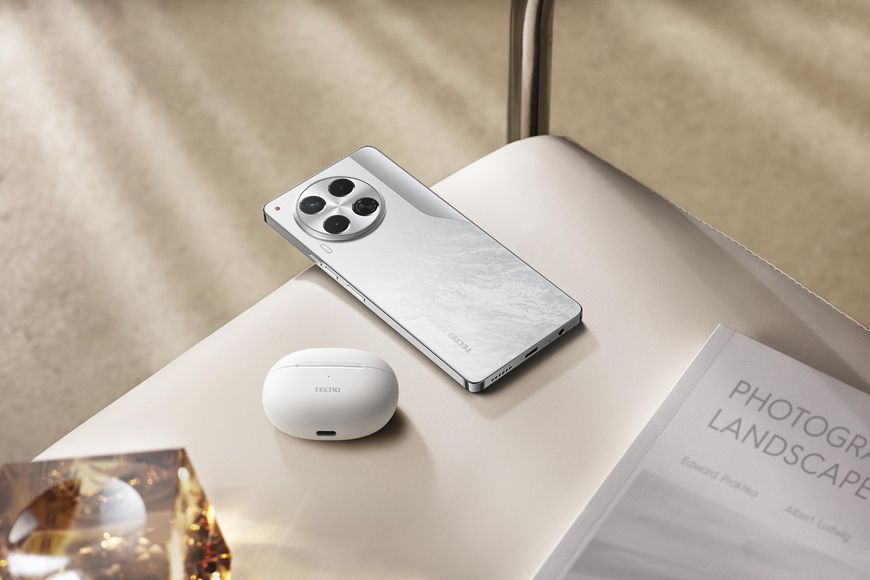 Смартфон TECNO Camon 30 (CL6) 6.78" 8/256ГБ, 2SIM, 5000мА&bull;ч, Uyuni Salt White RC_4894947020476 фото