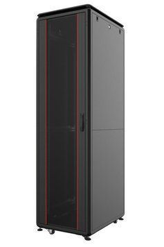 Шафа 19", 42U, GTV, скляні двері, 800x1000 мм, максимально 2000 кг, чорний MIRSAN RC_MR.GTV42U81DE.01 фото