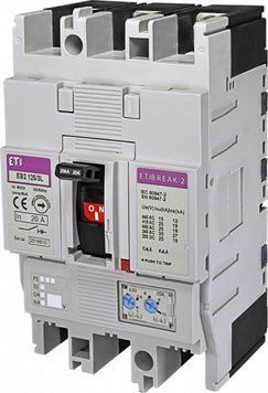 Автоматический выключатель ETI, EB2 125/3L 20A (25kA, (0.63-1) In/(6-12) In) 3P RC_4671021 фото