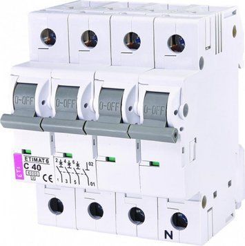 Автоматический выключатель ETI ETIMAT 6 3p+N C 40А (6 kA) RC_2146520 фото
