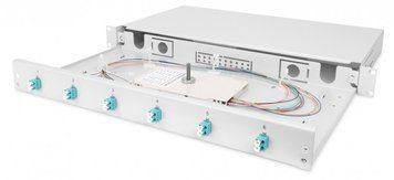 Оптична панель DIGITUS 19' 1U, 6xLC duplex, incl, Splice Cass, OM3 Color Pigtails, Adapter RC_DN-96330/3 фото
