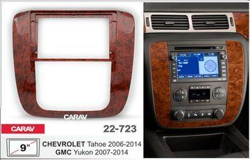 Переходная рамка CARAV 22-723 для Chevrolet Tahoe 2006-2014, Suburban, Yukon 2007-2014 MA_22-723 фото