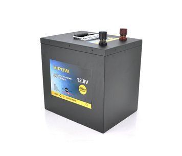 Аккумуляторная батарея Vipow LiFePO4 12 8V 200Ah со встроенной ВМS платой 100A (230*340*300) U_21281 фото