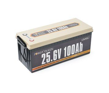 Акумуляторна батарея LiFePO4 Power Queen 25.6V 100Ah, 2560Wh, BMS 100A, 532*207*215мм U_38299 фото