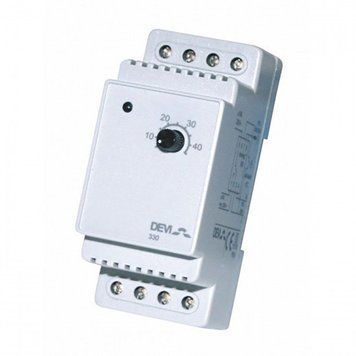 Терморегулятор Danfoss Devireg 330 (+5+45С), датчик на проводе 3м, электронный, на DIN рейку, макс 16А RC_140F1072 фото