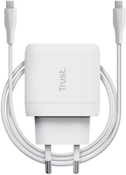 Зарядний пристрій мережевий Maxo 45Вт, USB-C PD, білий RC_25138_TRUST фото