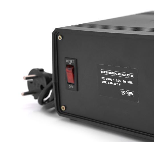 Перетворювач напруги MERLION PN-1000, Input 220 V/Output 110V, 1000W, трансформаторний, упаковка поліетилен U_32553 фото