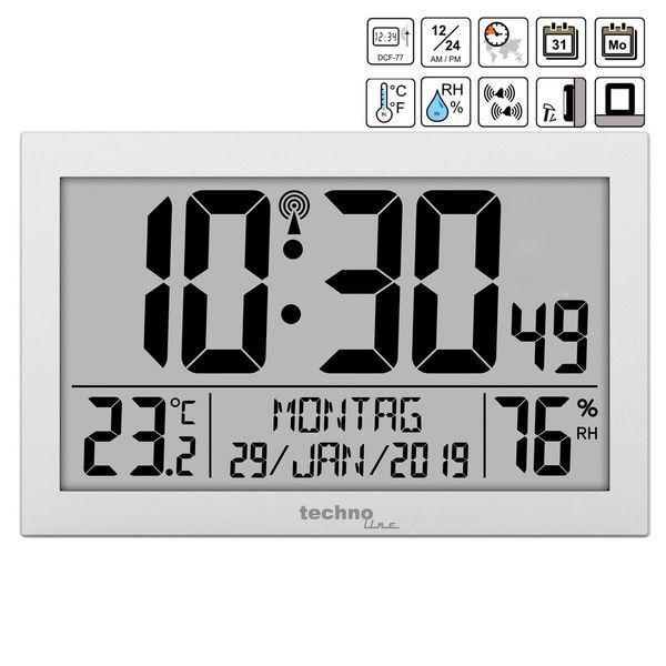 Часы настенные Technoline WS8016 Silver (WS8016) DS_DAS301204 фото