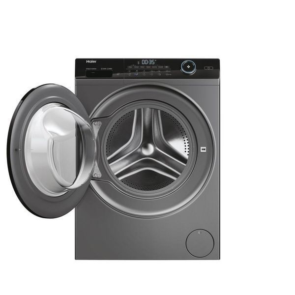 Пральна машина Haier фронтальна, 8(5)кг, 1400, A, 46см, дисплей, пара, інвертор, люк чорний, RC_HWD80-B14959S8U1 фото