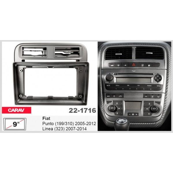 Перехідна рамка Fiat Punto, Linea Carav 22-1716 AV_22-1716 фото