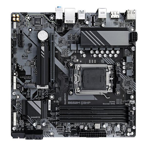 Материнская плата GIGABYTE B650M D3HP sAM5 B650 4xDDR5 M.2 HDMI DVI mATX RC_B650M_D3HP фото