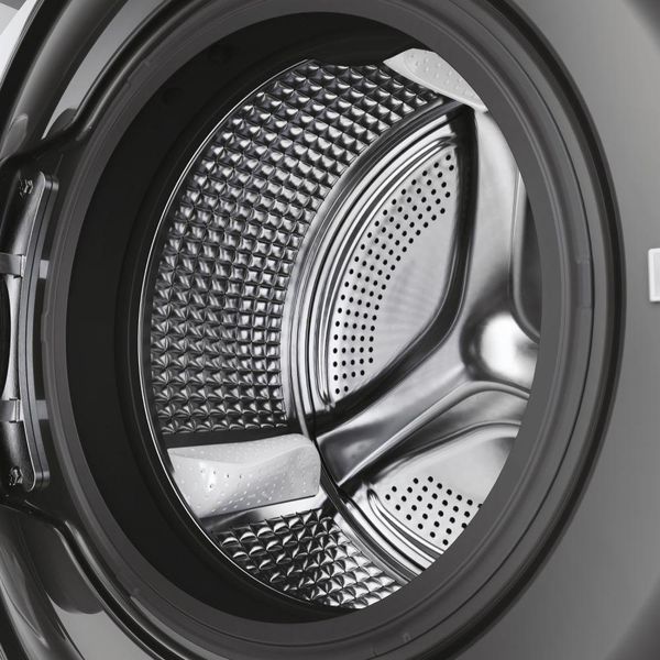 Пральна машина Haier фронтальна, 8(5)кг, 1400, A, 46см, дисплей, пара, інвертор, люк чорний, RC_HWD80-B14959S8U1 фото