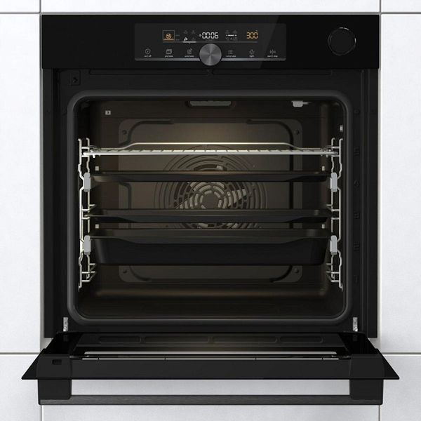 Духова шафа Gorenje електрична, 77л, A+, пара, дисплей, чорний RC_BSA6747A04BG фото