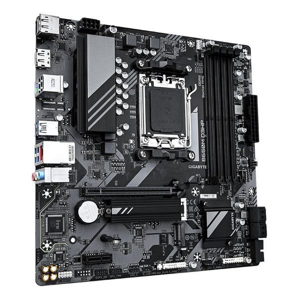 Материнская плата GIGABYTE B650M D3HP sAM5 B650 4xDDR5 M.2 HDMI DVI mATX RC_B650M_D3HP фото