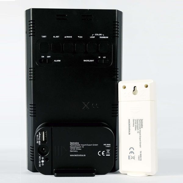 Метеостанція Technoline WS9060 Black/Silver (WS9060) (без акумулятора та зарядного пристрою) DS_DAS301786 фото