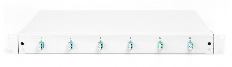 Оптична панель DIGITUS 19' 1U, 6xLC duplex, incl, Splice Cass, OM3 Color Pigtails, Adapter RC_DN-96330/3 фото
