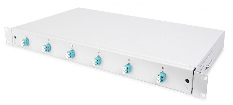 Оптична панель DIGITUS 19' 1U, 6xLC duplex, incl, Splice Cass, OM3 Color Pigtails, Adapter RC_DN-96330/3 фото