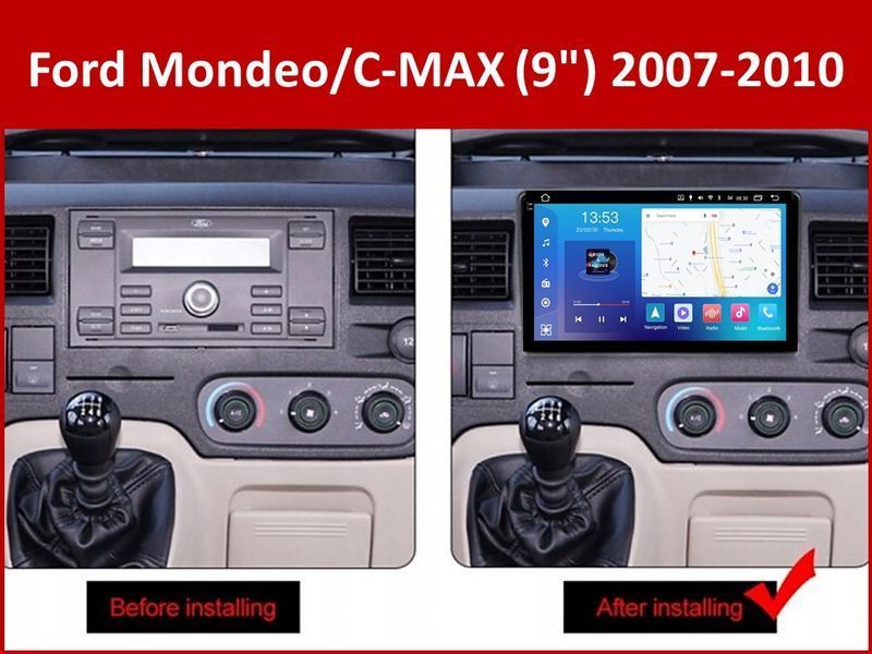 Штатная автомагнитола FORS.auto FS 4 MAX для Ford Mondeo/C-MAX (4+32Gb, 9") 2007-2010 FA_FS-5444 фото