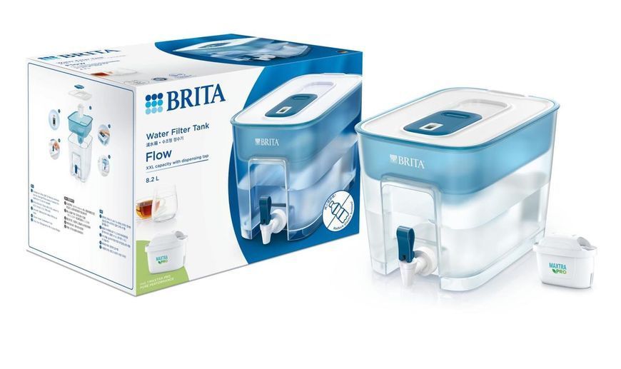 Brita Фильтр для воды Flow Memo MXPro 8.2л (5.2л очищенной воды) синий RC_1052805 фото