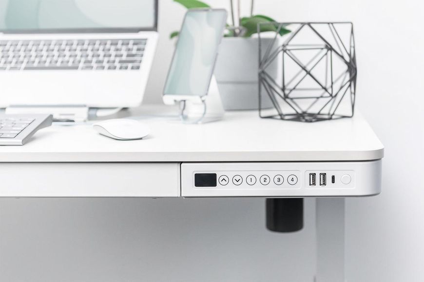 Стіл DIGITUS Electric Height Adjustable, 72-121cm, 3хUSB, білий RC_DA-90406 фото