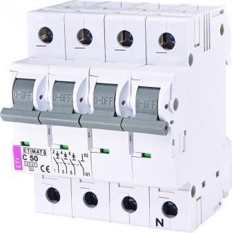 Автоматический выключатель ETI ETIMAT 6 3p+N C 50А (6 kA) RC_2146521 фото