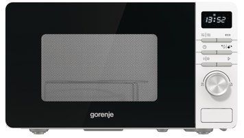 Мікрохвильова піч Gorenje MO20A4, 20л, електр. кер., 800Вт, гриль, дисплей, білий] RC_MO20A4W фото