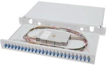 Оптическая панель DIGITUS 19' 1U, 24xLC duplex, Incl, Splice Cass, OS2 Color Pigtails, Adapter RC_DN-96332/9 фото