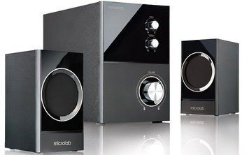 Акустическая система MICROLAB M-223 2.1, 17W, mini-jack, черный RC_M-223 фото