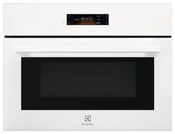 Electrolux Духовой шкаф электрический компактный, 42л, дисплей, конвекция, функция СВЧ, белый RC_EVM8E08V фото