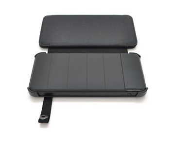 Повербанк 12000 mAh Solar (5V / 200mA) 2xUSB 5V / 1A / 2 1A USB microUSB ударо захищений прогумований U_26931 фото