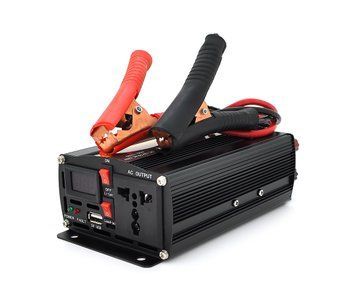 Інвертор напруги POWERMASTER, 24V/220V, 300W з модифікованою синусоїдою, 1 універсальна розетка, клеми U_29426 фото