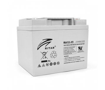 Аккумуляторная батарея AGM RITAR RA1245 12V 45Ah (198х166х169) U_08223 фото