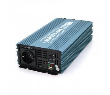 Інвертор напруги Mexxsun MXS-1500, 12V/220V, 1500W з модифікованою синусоїдою, 2 Shuko, клемні дроти, Q6 U_29229 фото