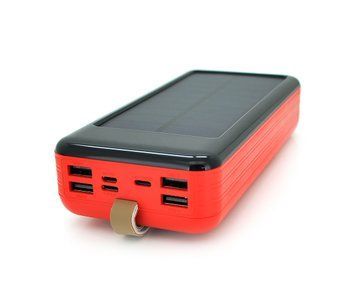 Повербанк 60000 mAh Solar KKD-6W Input: 5V/2 1A Output: 5V /2 1A Red U_28607 фото