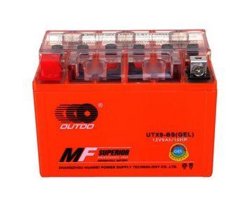 Мотоаккумулятор OUTDO UTX9-BS GEL, 12V 9 Ah (150 х 87 х 105), Orange, Q8 U_13049 фото