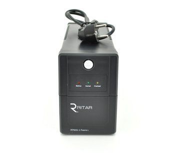 ИБП Ritar RTP650L-U (390W) Proxima-L, LED, AVR, 2st, USB, 2xSCHUKO socket, 1x12V7Ah, plastik Case ( 340 x 140 U_09988 фото