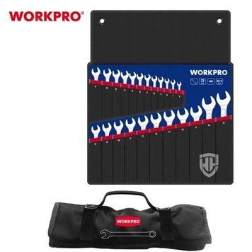 Набор ключей комбинированных WORKPRO (23 шт.) 6-32 мм CR-V PRO PLUS WP202504 DC_408889 фото