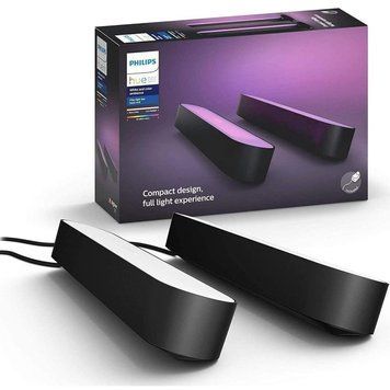 Панель освещения умная Philips Hue Play, 2000K-6500K, RGB, ZigBee, дым, базовый комплект, блок питания, 2шт, RC_915005733901 фото