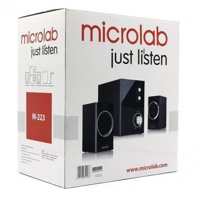 Акустическая система MICROLAB M-223 2.1, 17W, mini-jack, черный RC_M-223 фото