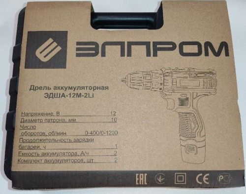 Шуруповерт акумуляторний Елпром ЕДША-12M-2Li HY_090109815 фото