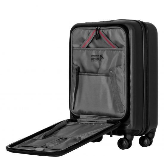 Валіза Wenger Skyon Hardside Carry-On, мала, з відсіком для н/б 16", полікарбонат, TSA, 4 колеса, розширення, USB, чорний RC_653563 фото
