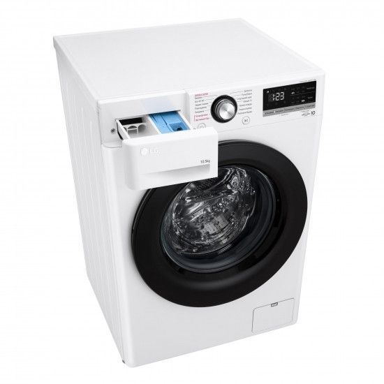 Пральна машина LG фронтальна, 10,5 кг, 1400, A+++, 57см, дисплей, пара, інвертор, білий RC_F4V3RS6WW фото
