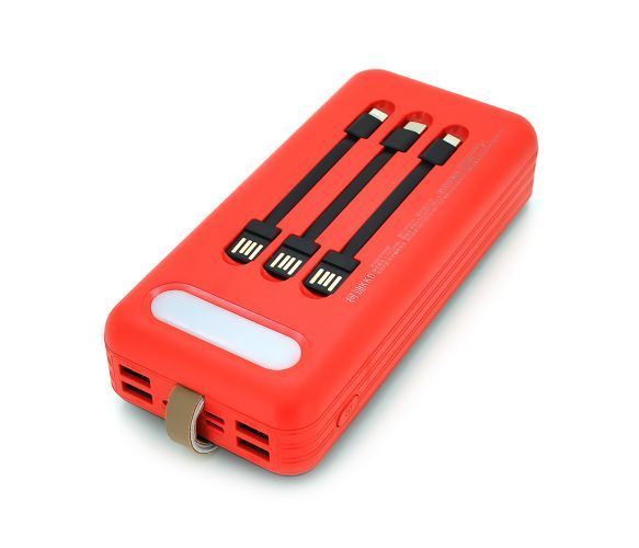 Повербанк 60000 mAh Solar KKD-6W Input: 5V/2 1A Output: 5V /2 1A Red U_28607 фото