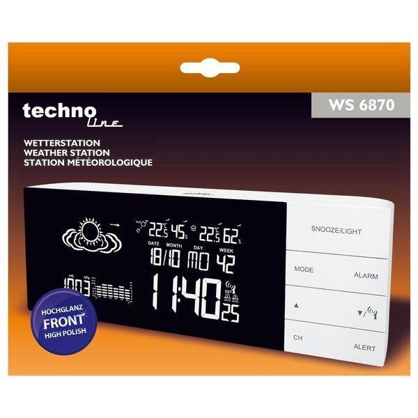 Метеостанція Technoline WS6870 White (WS6870) (без акумулятора та зарядного пристрою) DS_DAS301785 фото