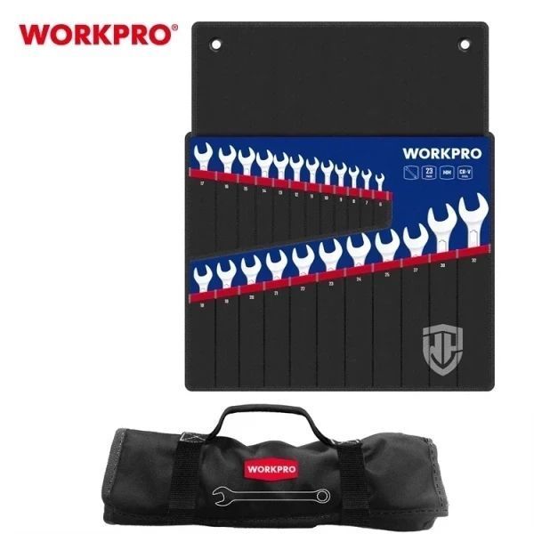 Набор ключей комбинированных WORKPRO (23 шт.) 6-32 мм CR-V PRO PLUS WP202504 DC_408889 фото