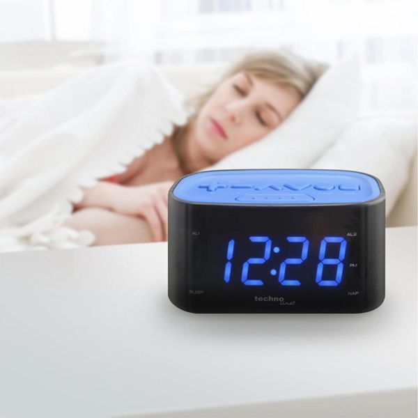 Годинник настільний з радіо Technoline WT465 Black/Blue (WT465 blaue) DS_DAS302337 фото